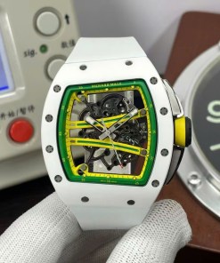 Đồng hồ Richard Mille RM6101 Yohan Blake gốm trắng Replica cao cấp nhất 43x50mm 