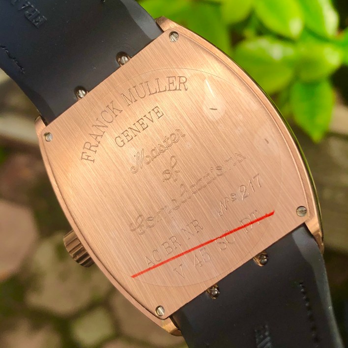 Đồng hồ Franck Muller nam máy cơ Vanguard Yachting V45 Super Fake Nhật màu đen 