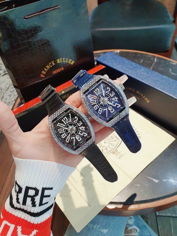Đồng hồ nam siêu cấp Franck Muller V45 Yachting đá ống Baguette 44mm 