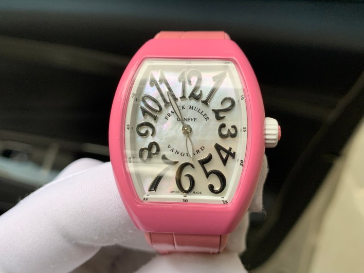 Đồng hồ Franck Muller Vanguard V32 nữ màu hồng ABF Thụy Sỹ 36mm 