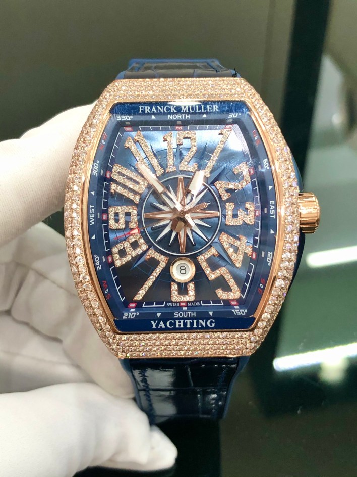 Đồng hồ Franck Muller nam đính full đá FM V45 Automatic siêu phẩm 