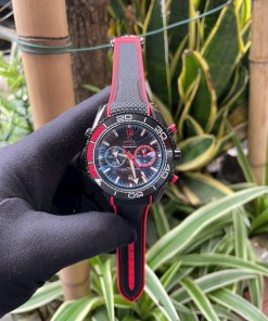Đông hồ Omega Seamaster cọc dạ quang dây vải đỏ fake cao cấp 42mm 