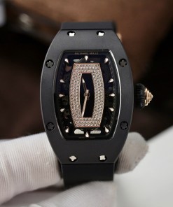 Đồng hồ Richard Mille RM0701 Replica 11 vỏ gốm đen dây cao su 36mm 