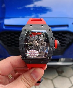 Đồng hồ Richard Mille nam siêu cấp RM3502 Replica 1:1 Full Carbon Thụy Sỹ màu đỏ 