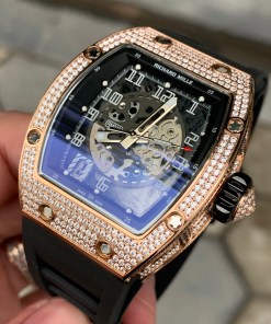 Đồng hồ Richard Mille nam siêu cấp đính kim cương nhân tạo replica 1:1 Thụy Sỹ 