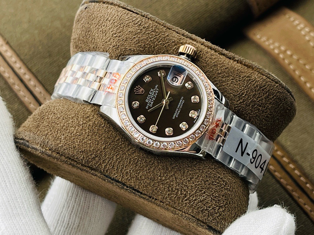 Đồng hồ Rolex DateJust Lady nữ đính đá Replica 1:1 Thụy Sỹ 28mm