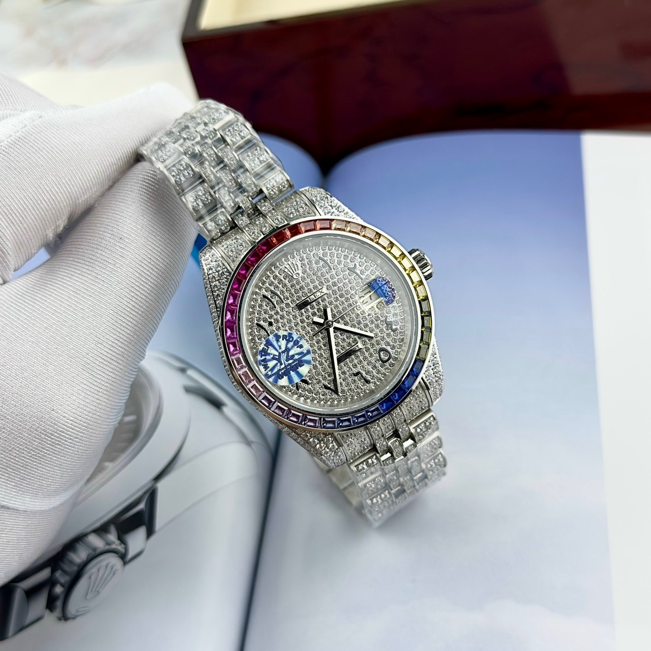Đồng hồ Rolex DateJust Rainbow nam máy cơ Thụy Sỹ Super Fake 11 41mm