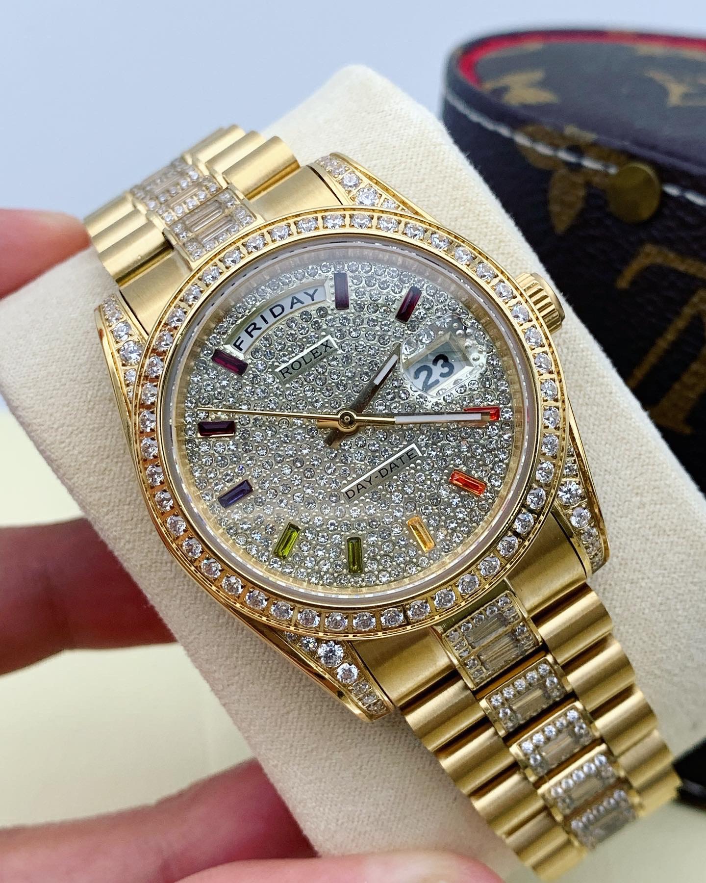 Đồng hồ Rolex Day-Date mặt nham thạch Replica 1:1 TWS Factory 40mm