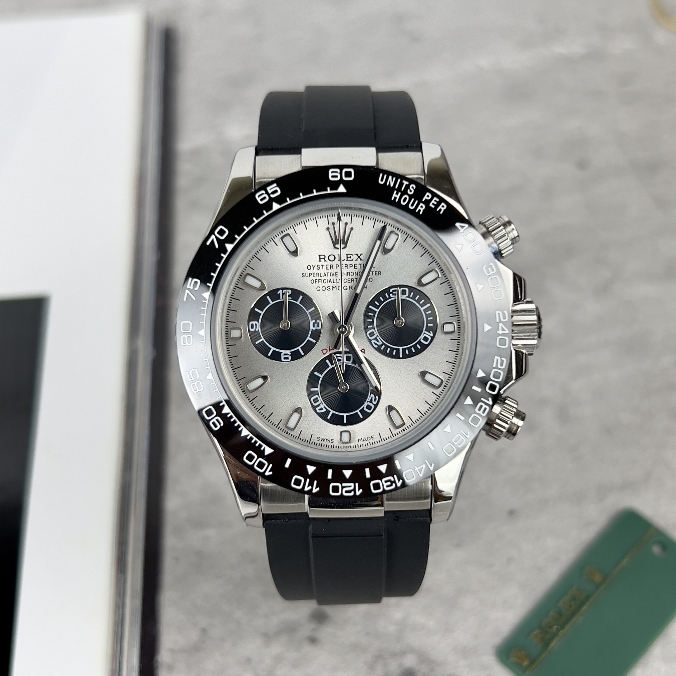 Đồng hồ Rolex Daytona Cosmograph nam mặt xám Replica 11 EW Factory 40mm