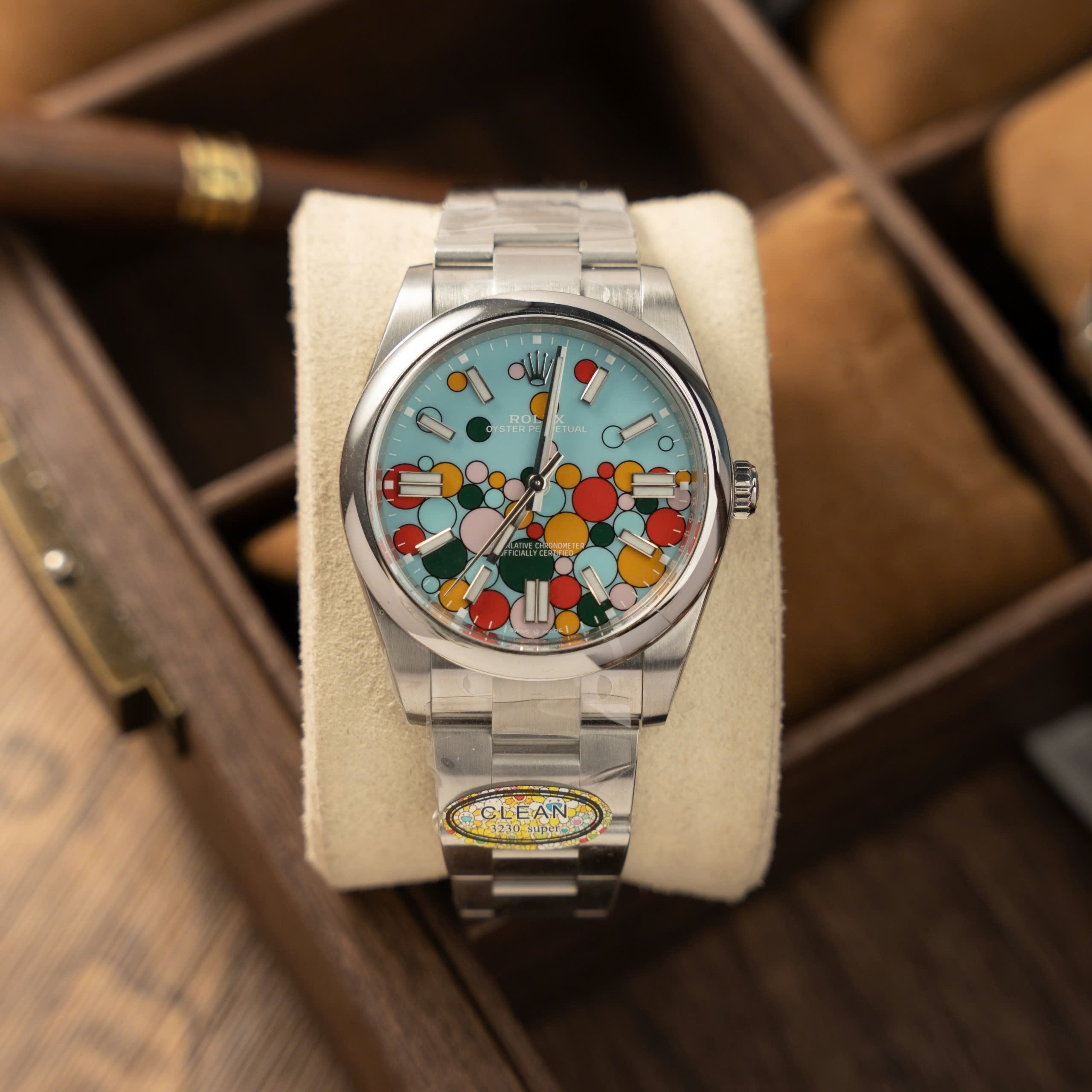 Đồng hồ Rolex Oyster Perpetual 124300 họa tiết celebration nhà máy clean 41mm