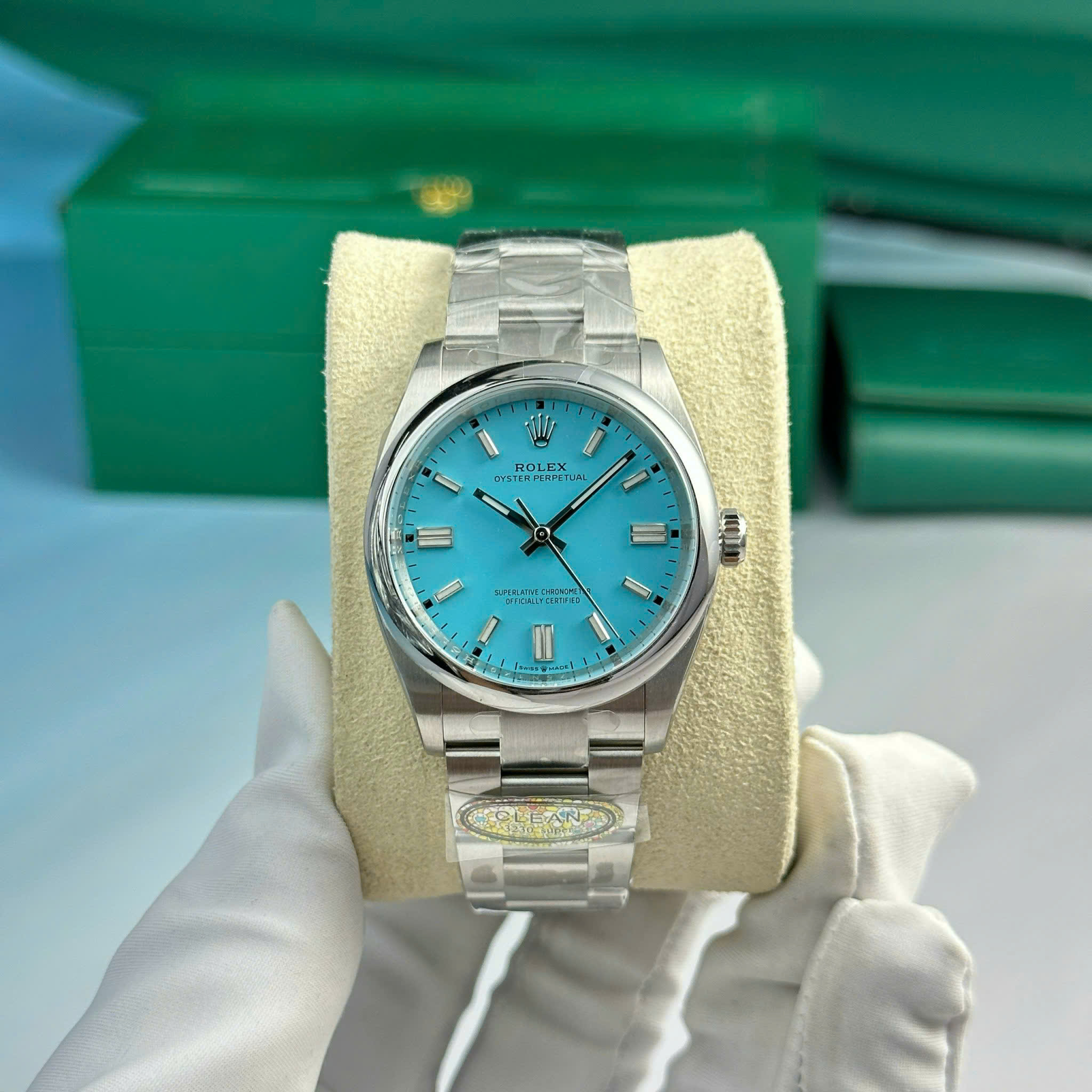 Đồng hồ Rolex Oyster Perpetual 126000 Rep 11 mặt xanh dương nhà máy Clean 36mm