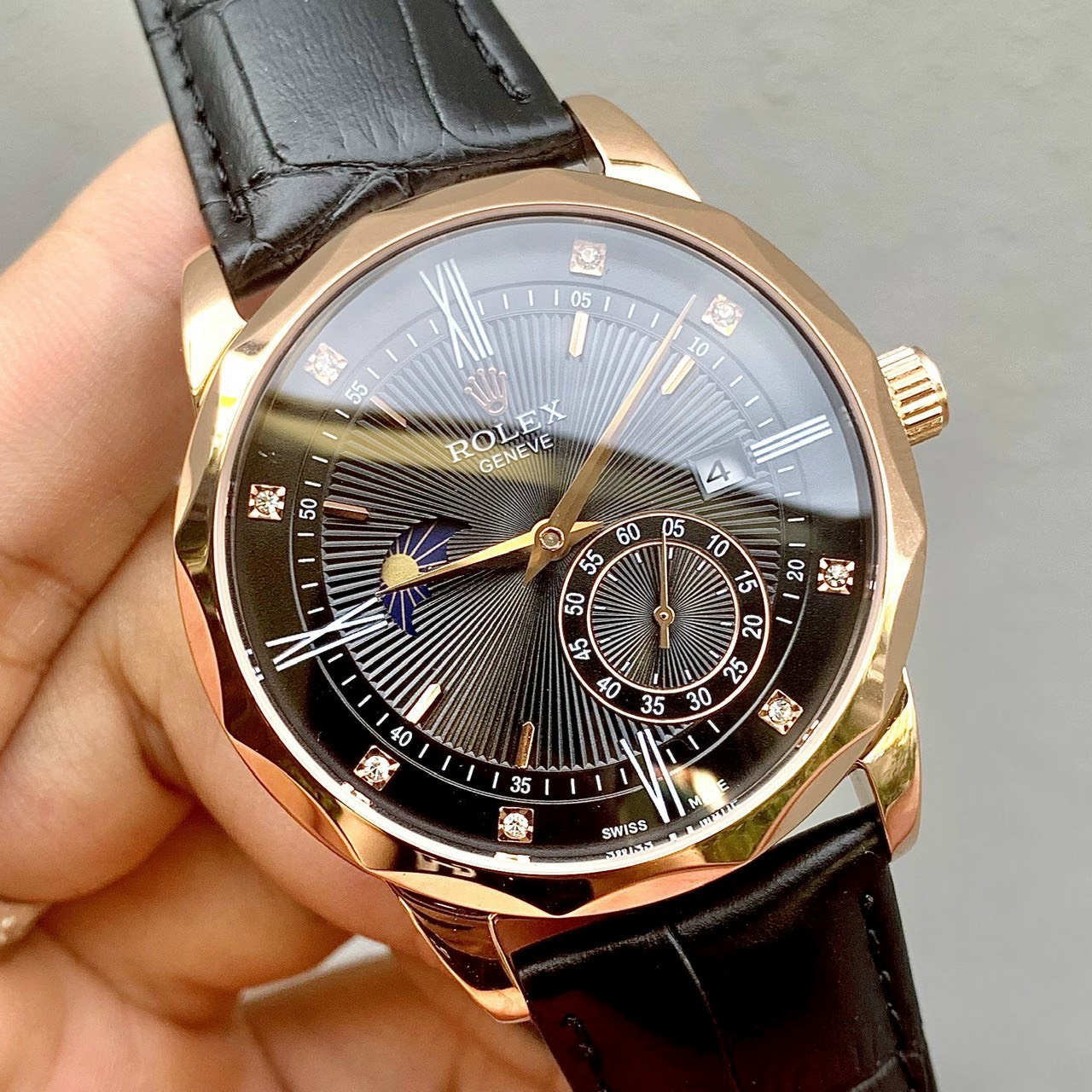 Đồng hồ Rolex automatic nam dây cao su Rolex Yacht Master Fake 1:1 Nhật 40mm