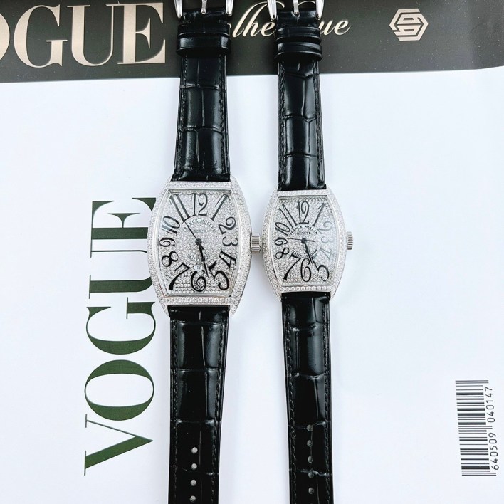 Đồng hồ đôi đẹp giá rẻ Franck Muller siêu cấp đính full đá 32/40mm 