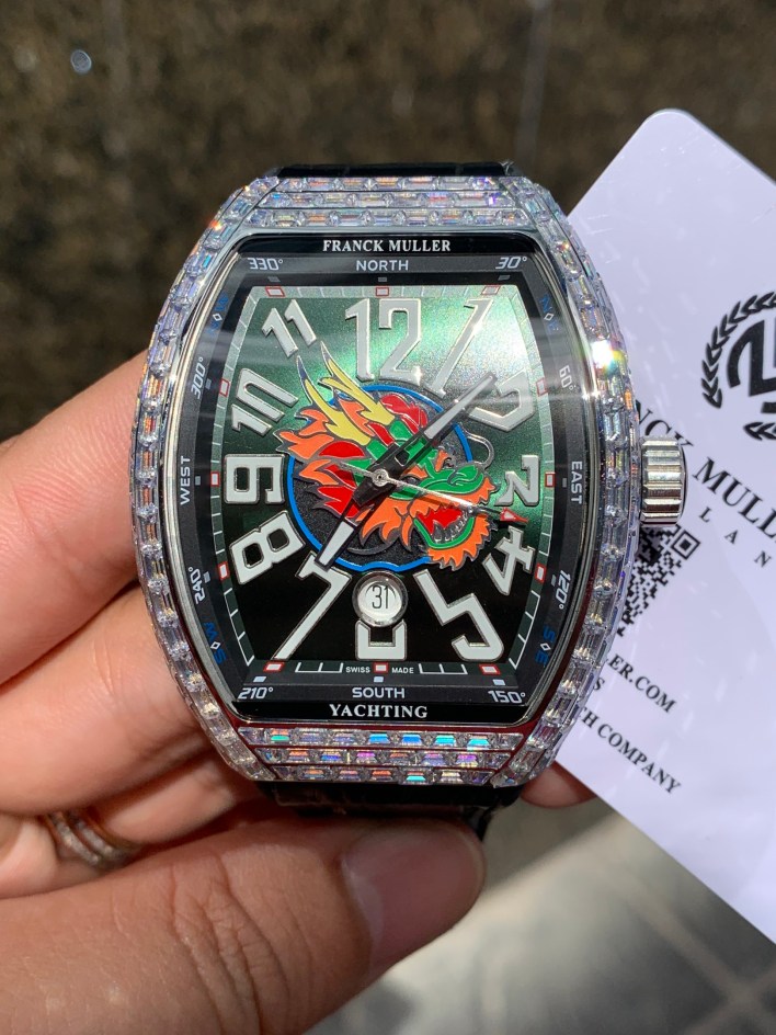 Đồng hồ siêu cấp Franck Muller V45 ABF đính full kim cương nhân tạo 45mm 