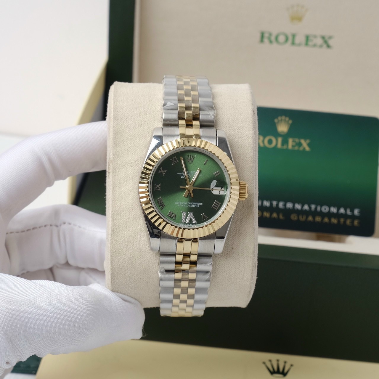 Đồng hồ Rolex nữ DateJust Super Fake 1:1 Nhật niềng băm 31mm