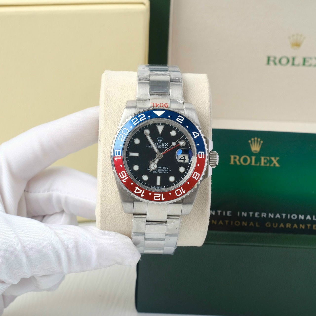 Đồng hồ Rolex máy Nhật GMT-Master II Pepsi Fake cao cấp giá rẻ 41mm