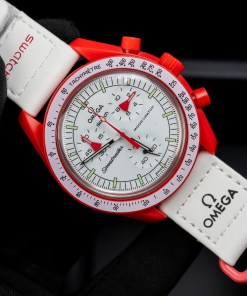Đồng hồ Omega x Swatch SpeedMaster Fake 11 MoonSwatch Sao Hỏa 42mm 