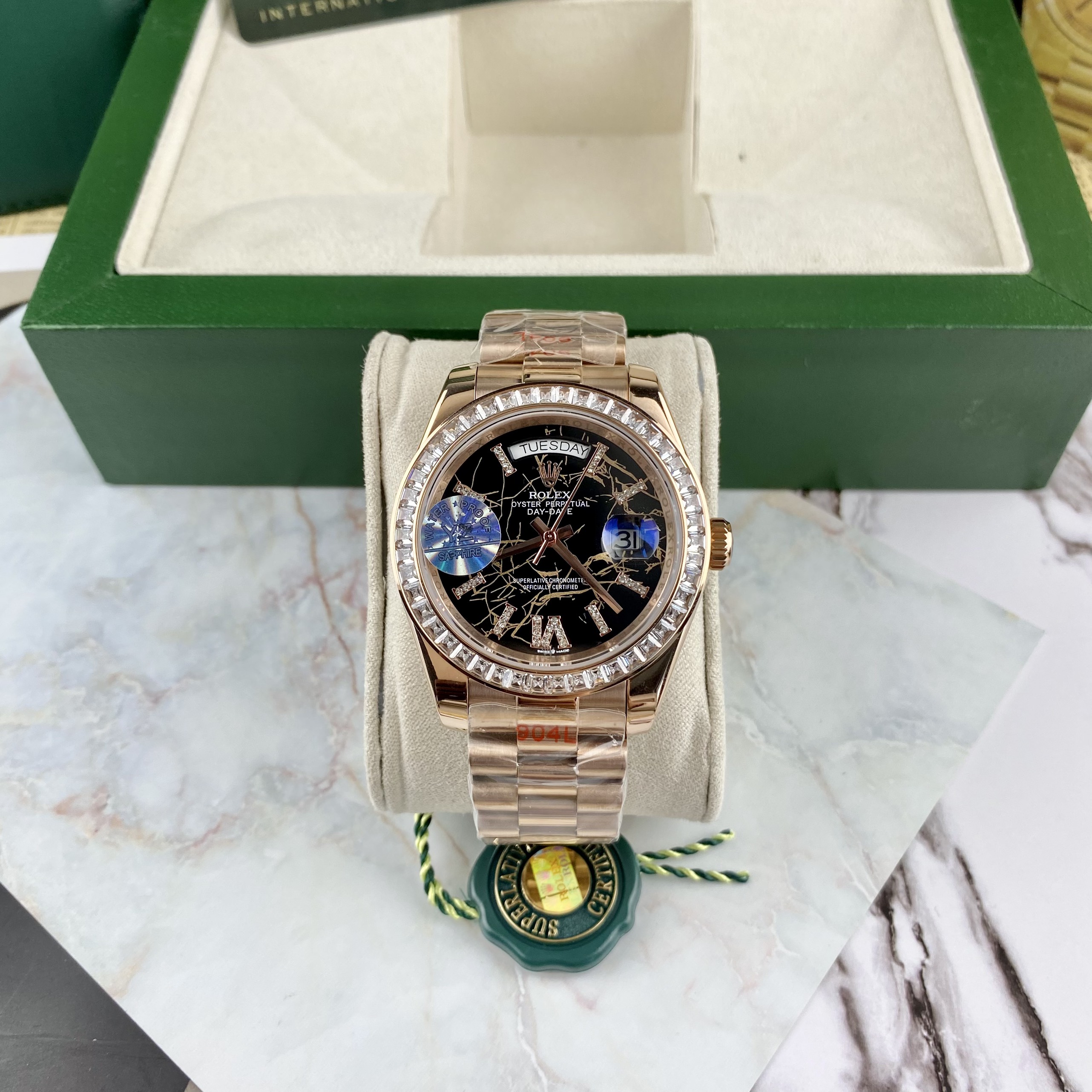 Đồng hồ Rolex Day-Date mặt nham thạch Fake 11 máy cơ Nhật 40mm