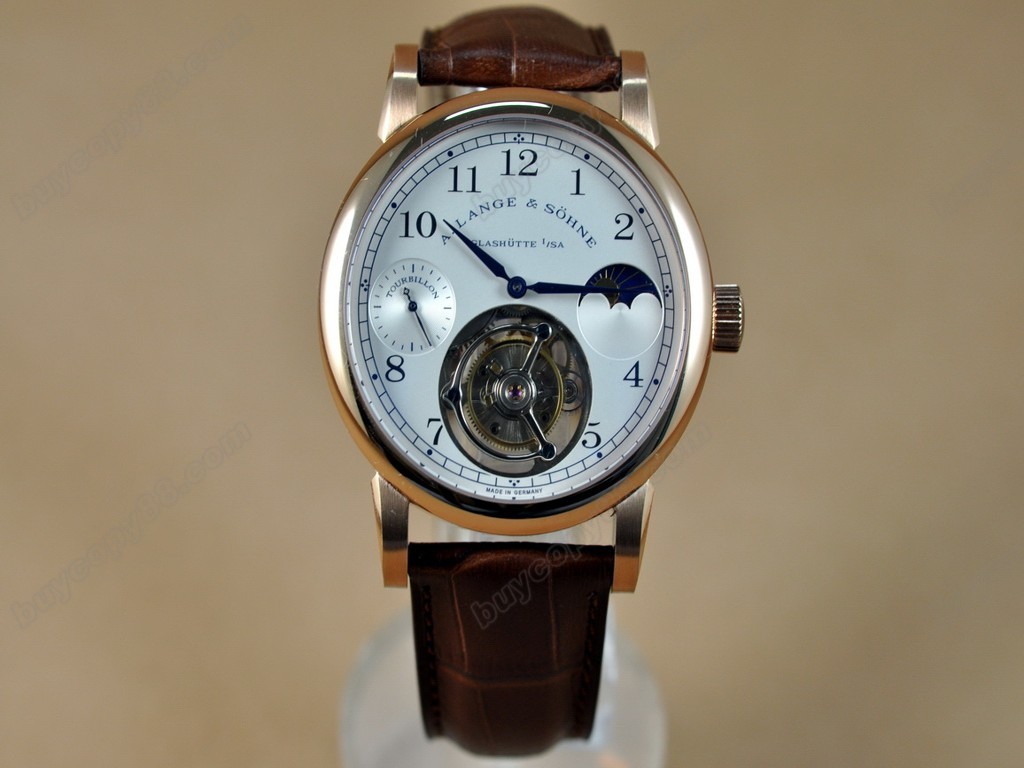 朗格錶【男性用】Tourbillon RG/LE White Asian Manual 手上鏈搭載7