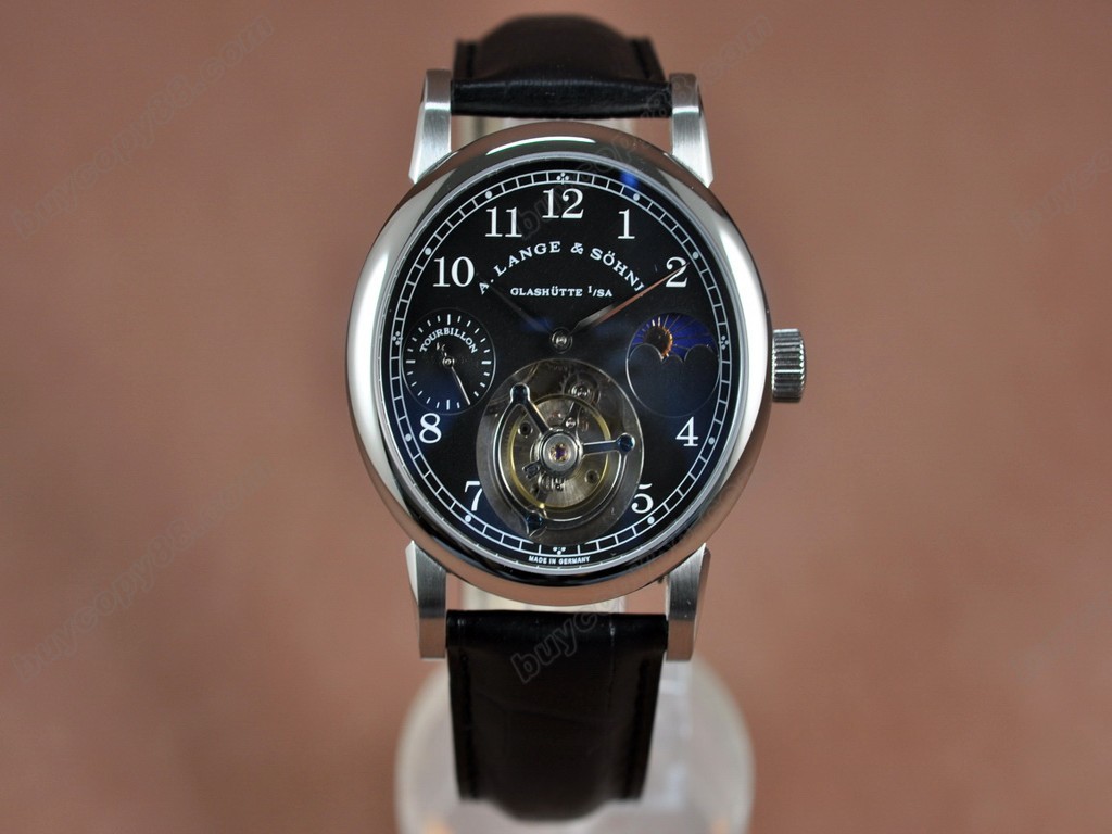 朗格錶【男性用】 Tourbillon SS/LE Black Asian Manual 手上鏈搭載6