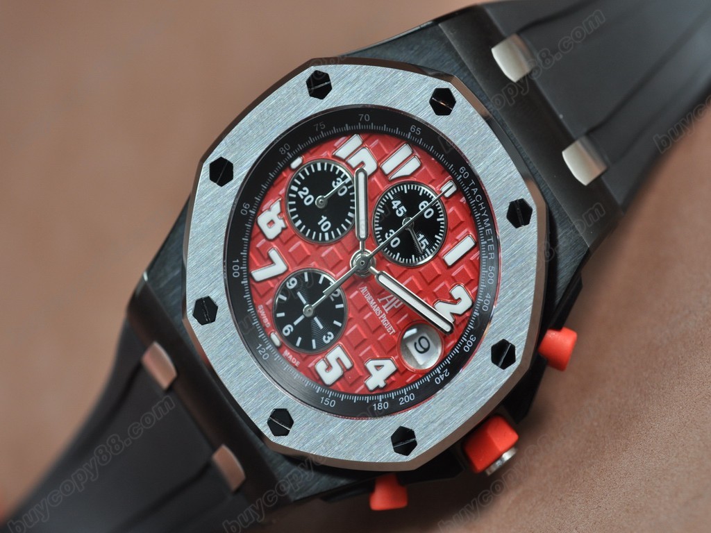 愛彼錶【男性用】 Royal Oak Chronograph SS/RU FI Red Asia7750自動機芯搭載12