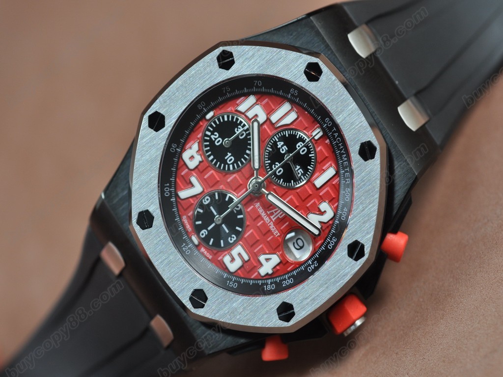 愛彼錶【男性用】 Royal Oak Chronograph SS/RU FI Red Asia7750自動機芯搭載12