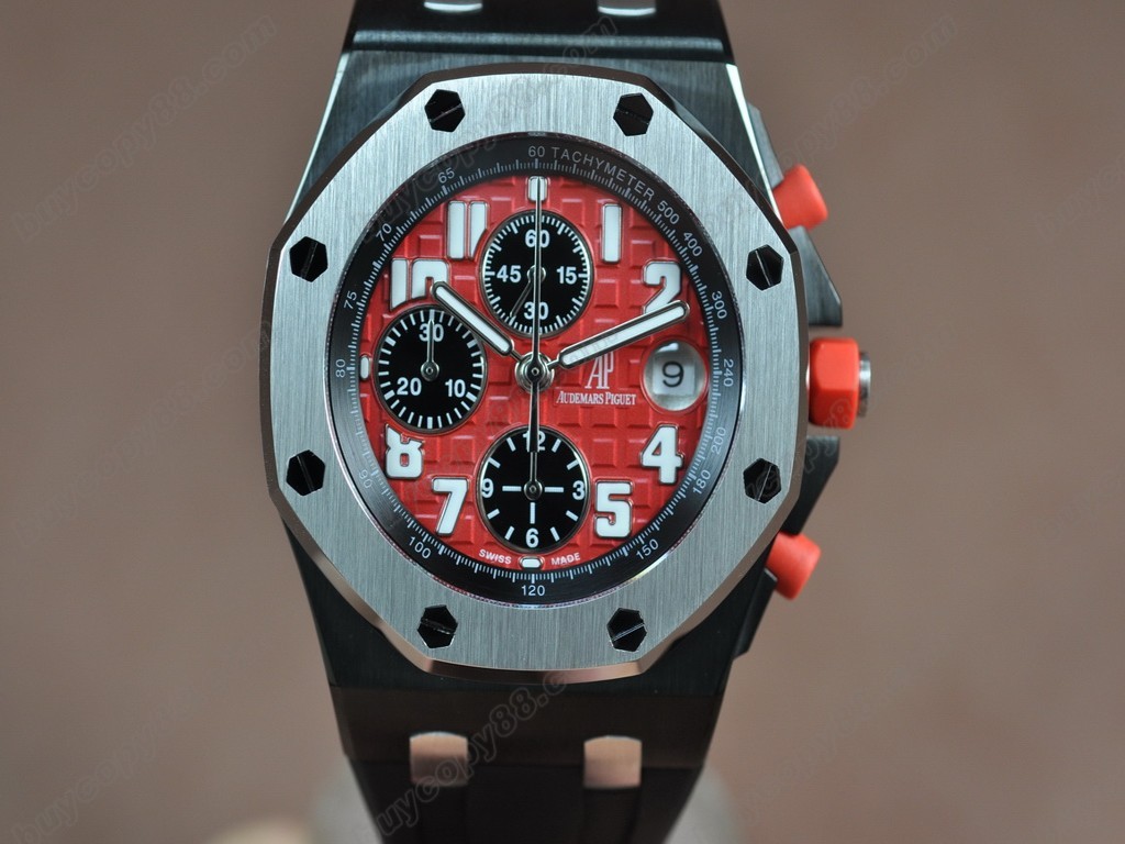 愛彼錶【男性用】 Royal Oak Chronograph SS/RU FI Red Asia7750自動機芯搭載5