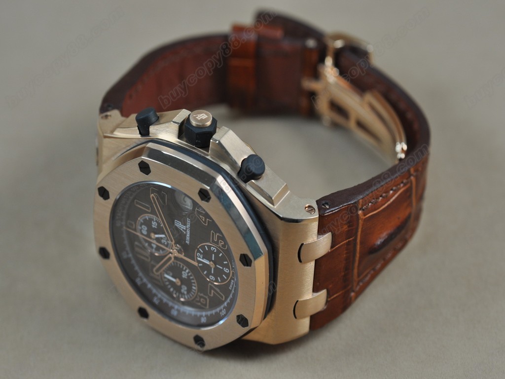 愛彼錶【男性用】 Royal Oak Chronograph RG/LE BrownAsia7750自動機芯搭載7