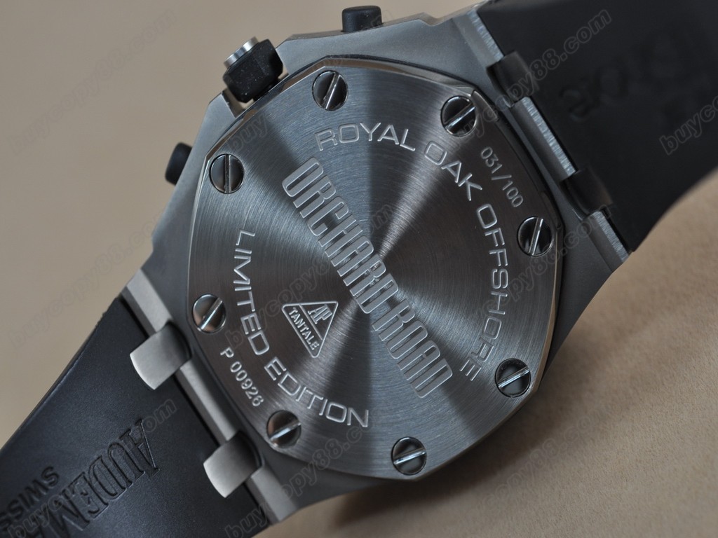 愛彼錶【男性用】 Royal Oak Chronograph TI/RU Grey/Blk AAsia7750自動機芯搭載7