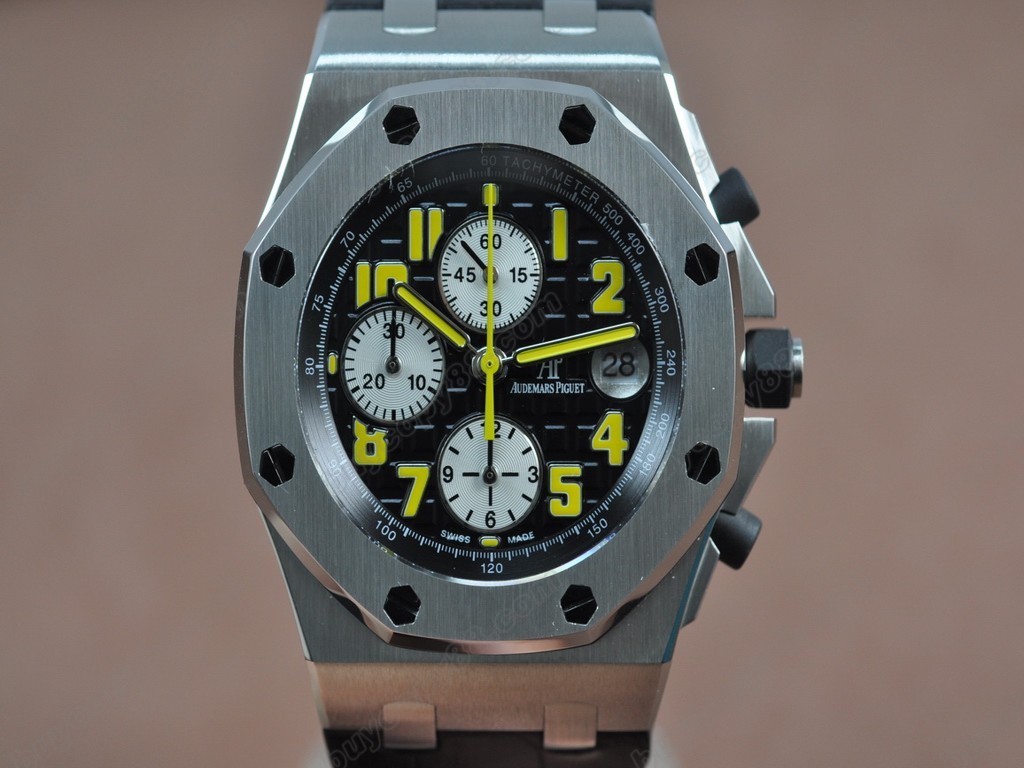 愛彼錶【男性用】Royal Oak Chronograph SS/LE Black/Yellow Asia7750自動機芯搭載2