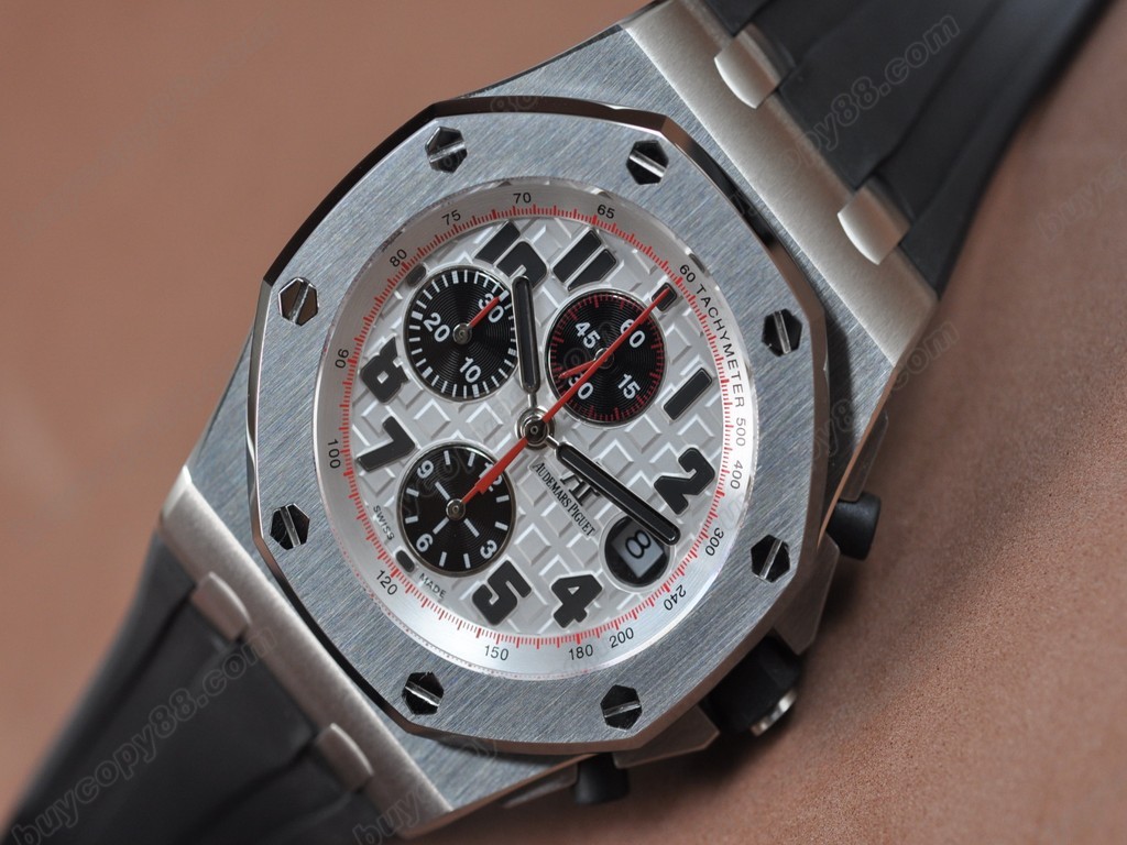 愛彼錶【男性用】 Royal Oak Chronograph SS/LE Wht/Red Asia7750自動機芯搭載8