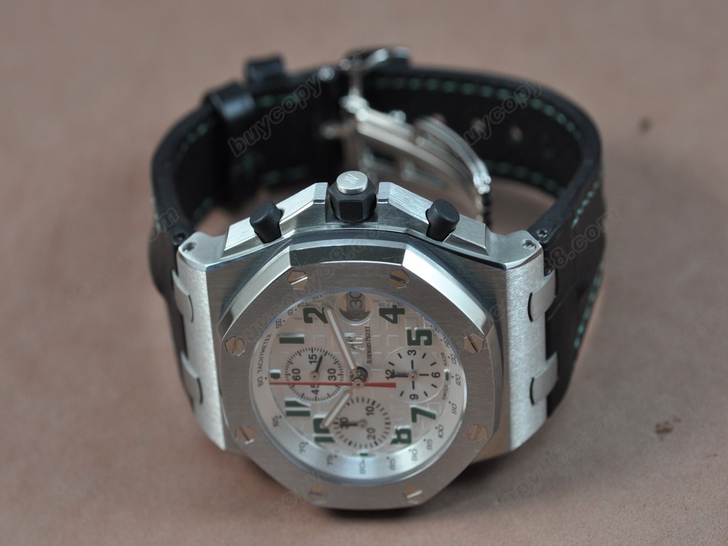 愛彼錶【男性用】Royal Oak Chrono Pride Of Mexico SS/RU Wht/Green Asia7750自動機芯搭載10