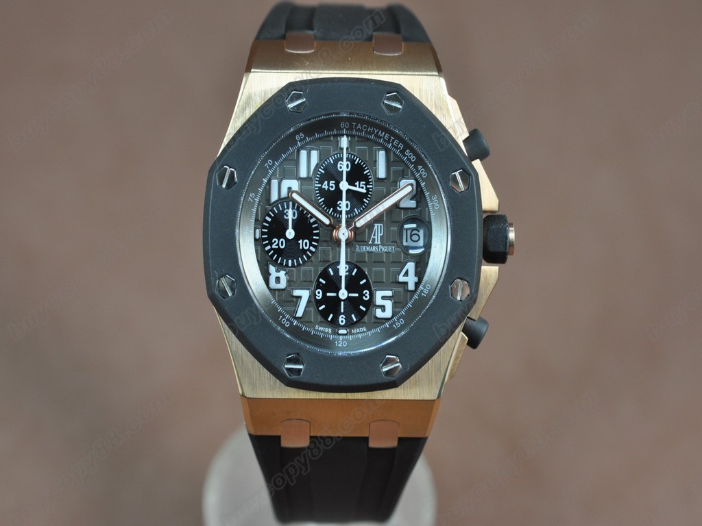 愛彼錶【男性用】Royal Oak Chrono RG/RU Grey Asia7750自動機芯搭載7