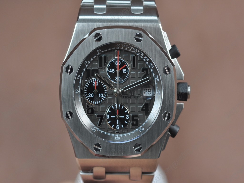 愛彼錶【男性用】Royal Oak Chronograph SS/SS Grey Asia7750自動機芯搭載6