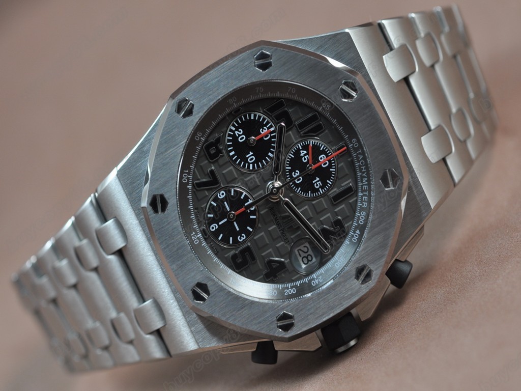 愛彼錶【男性用】Royal Oak Chronograph SS/SS Grey Asia7750自動機芯搭載4