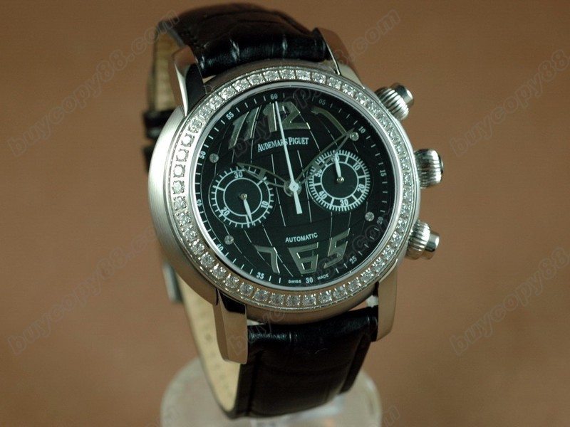 愛彼錶【男性用】Globe Chronograph Diam SS/LE Black Asia7750自動機芯搭載12