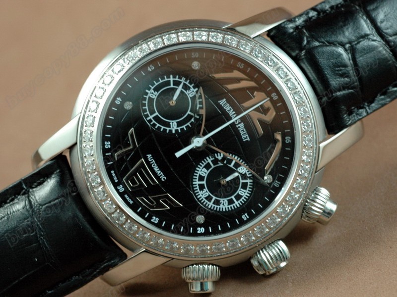 愛彼錶【男性用】Globe Chronograph Diam SS/LE Black Asia7750自動機芯搭載7