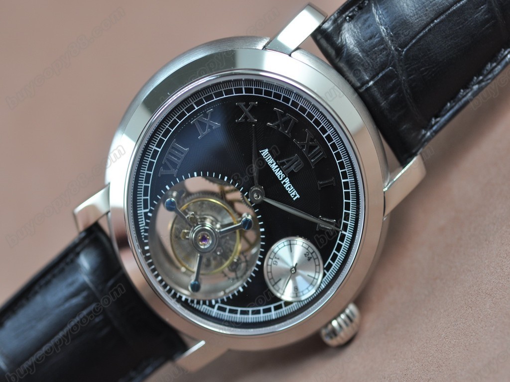 愛彼錶【男性用】Jules Audemars Classics Tourbillon SS/LE Black Flying Tourbillon手上鏈搭載4