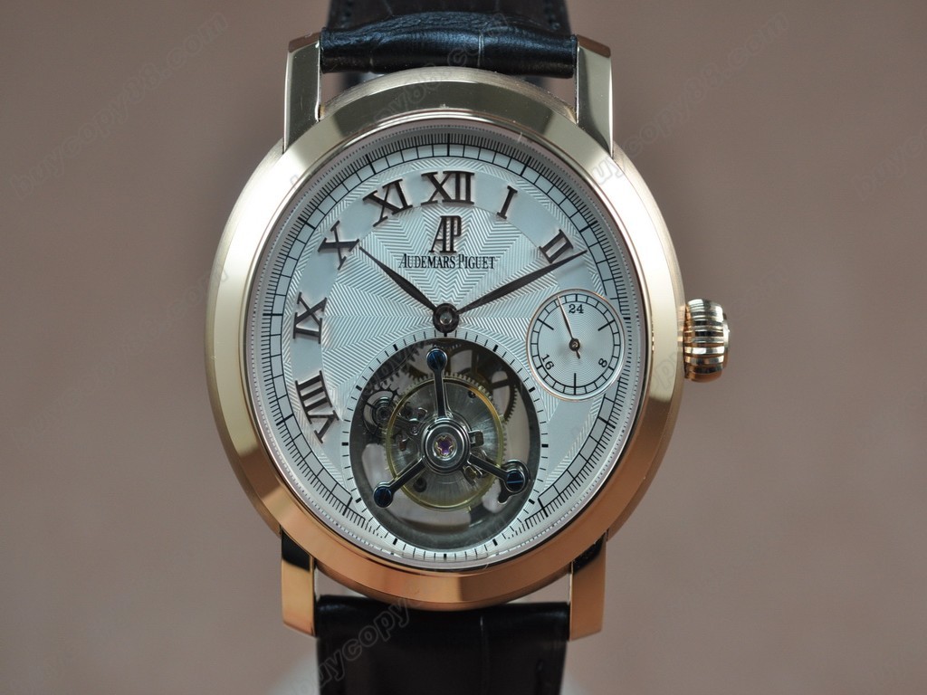 愛彼錶【男性用】 Jules Audemars Classics Tourbillon RG/LE White Flying Tourbillon手上鏈搭載7