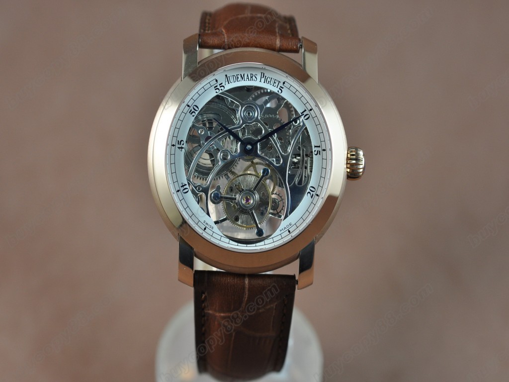 愛彼錶【男性用】 Jules Audemars Classics RG/LE White Flying Tourbillon 手上鏈搭載7