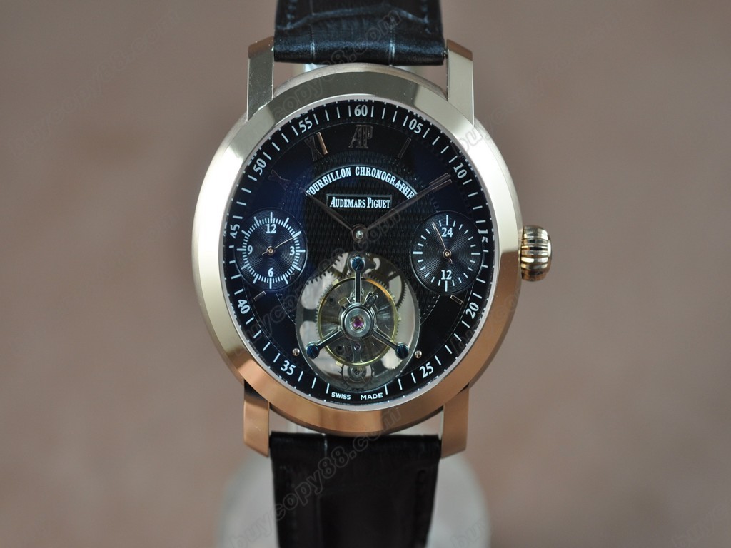 愛彼錶【男性用】 Jules Audemars Classics RG/LE Black Flying Tourbillon 手上鏈搭載5