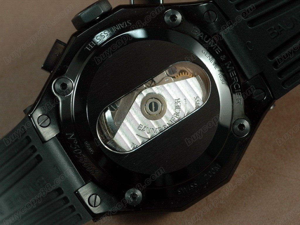 名仕錶【男性用】Riveria Magnum Chrono PVD/RG/RU Black Asia 7750 自動機芯搭載．振頻每小時 28,800 次6