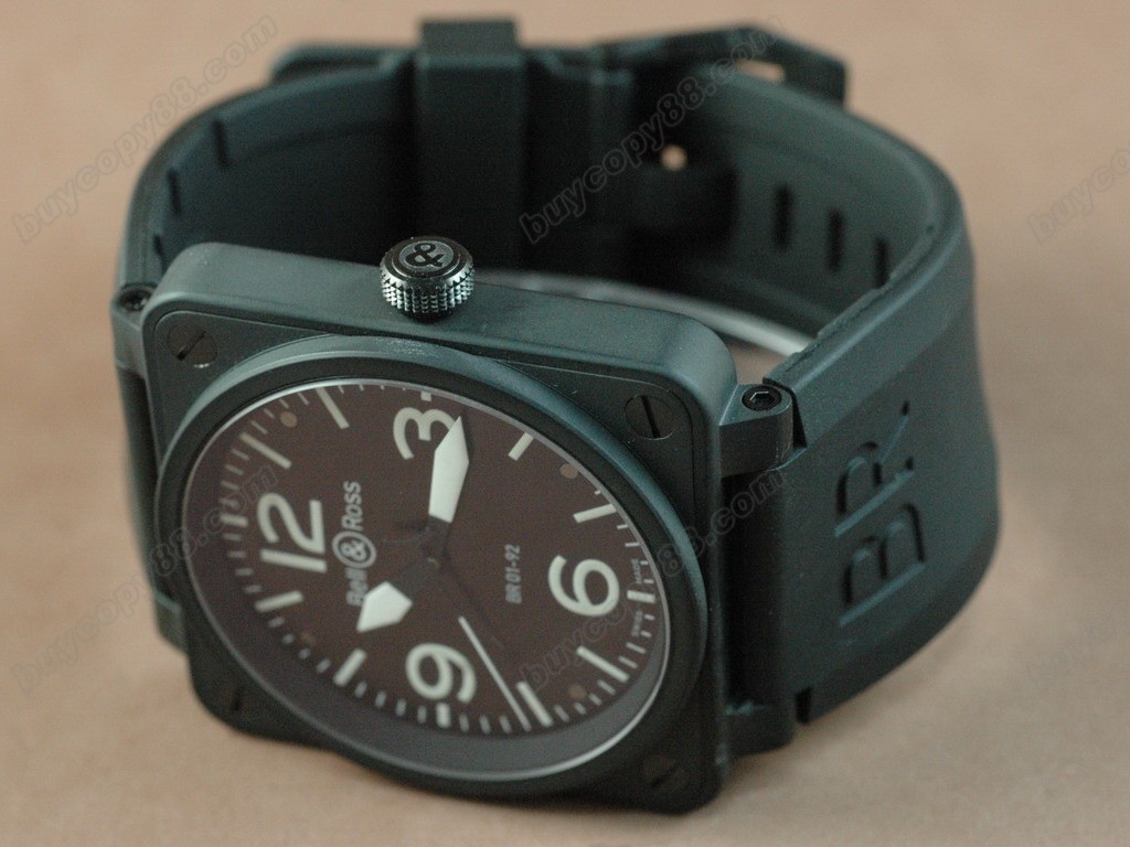 Bell & Ross【男性用】 BR 01-092 PVD Black/White 46mm Asia Eta 2836-2オートマチック搭載2