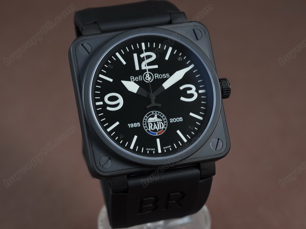 Bell & Ross【男性用】 BR Instrument Limited Ed PVD Black 46mm Eta 2892-2オートマチック搭載7