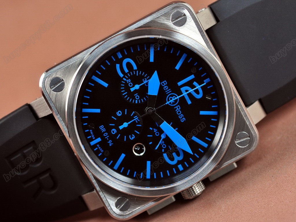 Bell & Ross【男性用】BR01-94 SS/RU Blue  A-7750オートマチック搭載6