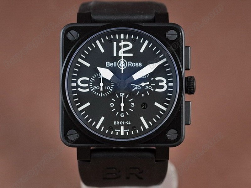 Bell & Ross【男性用】 BR01-94 PVD/RU Black/White A-7750 オートマチック搭載5