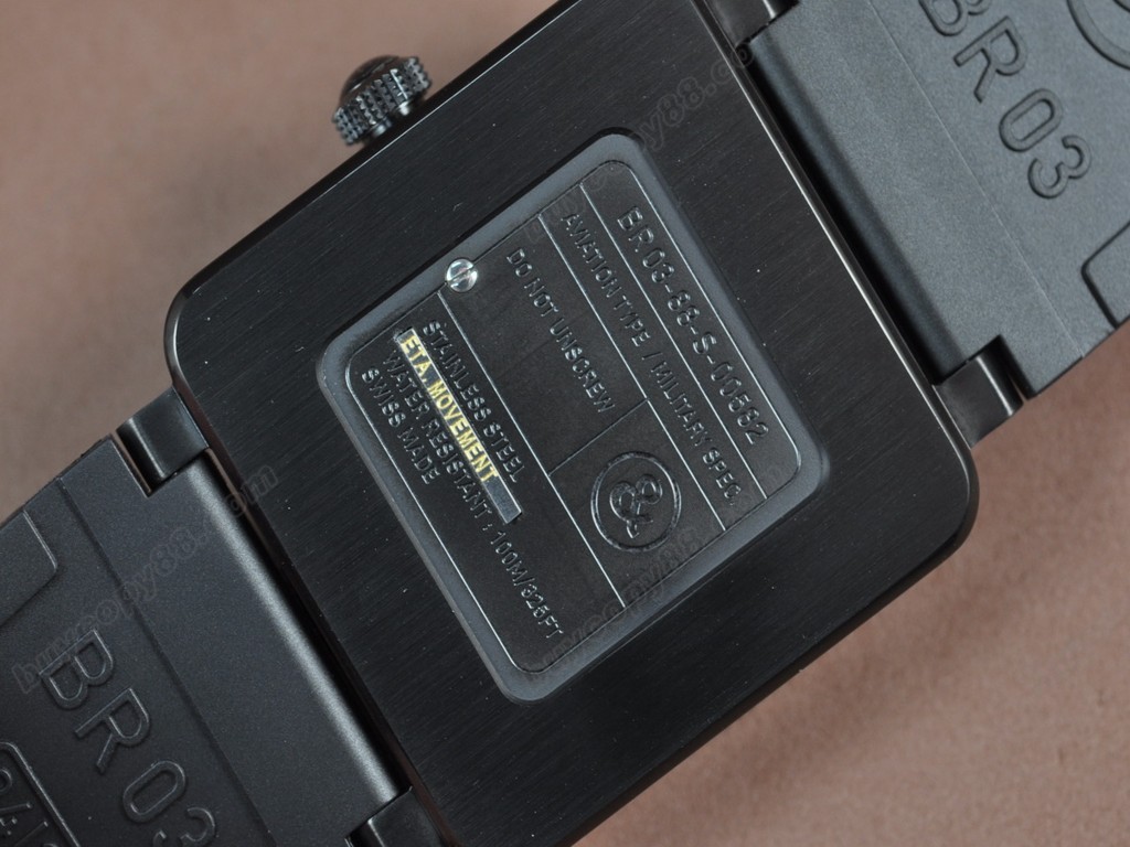 Bell & Ross【男性用】 BR03 PVD/RU French Air Force Black Dial Asia Eta 2824-2自動機芯搭載7