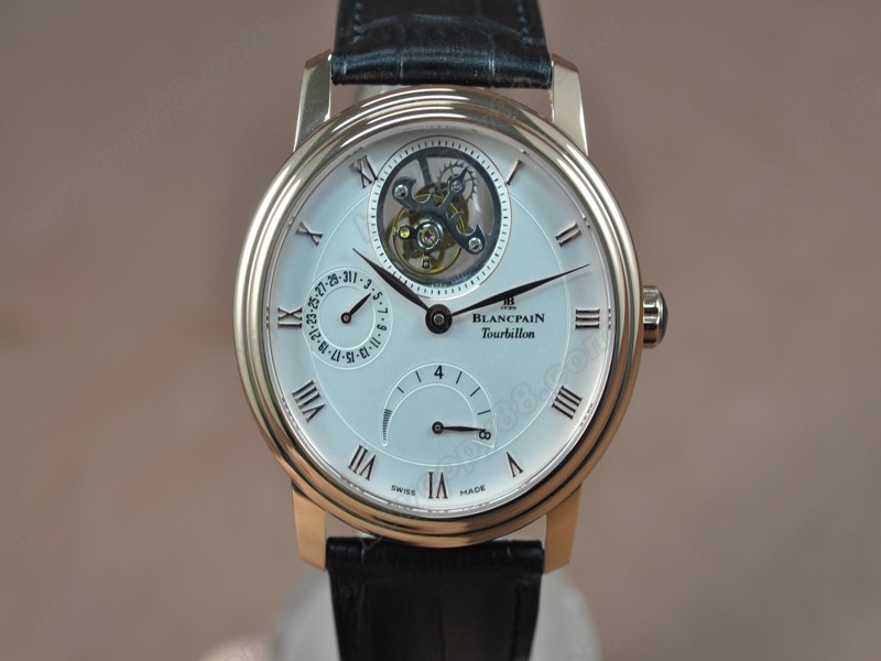 寶鉑錶【男性用】Carrousel Tourbillon Power Reserve RG/LE White 手上鏈搭載11