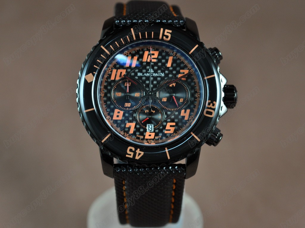 寶鉑錶【男性用】 50 Fathoms Chronograph Limted Ed PVD/NY Blk/Red Jap石英機芯搭載1