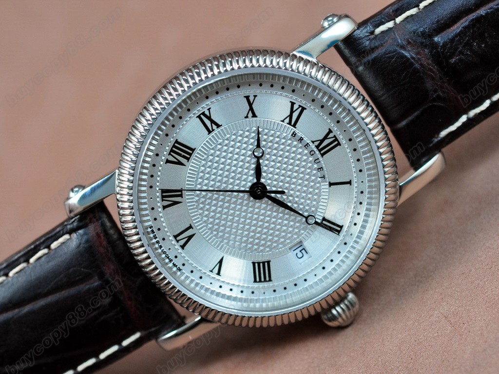 寶璣【男性用】 Classique Automatic  SS/LE White Swiss 2824自動機芯搭載　5